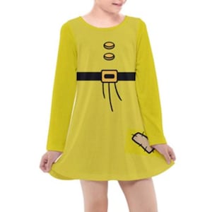 Kid's Dopey Snow White and the Seven Dwarfs Inspired Long Sleeve Dress image 1