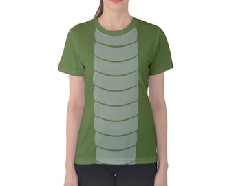 Op Tick Tock Crocodile geïnspireerd damesshirt met korte mouwen