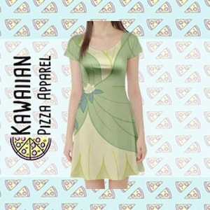 READY-to-SHIP [XS] Tiana Inspired Short Sleeve Skater Dress
