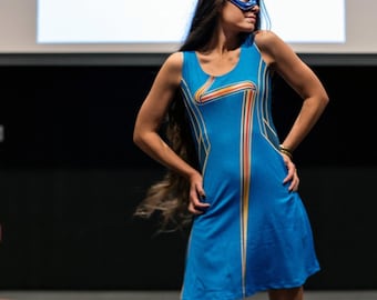 Vestido acampanado sin mangas para mujer inspirado en Kamala