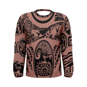 Men's Maui Moana (NO NECKLACE) Inspired Long Sleeve Shirt