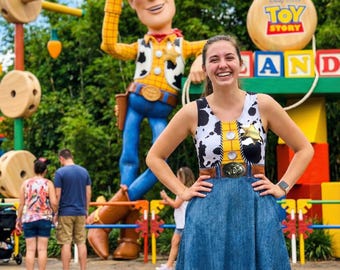 Von Woody inspiriertes ärmelloses Flare-Kleid für Frauen