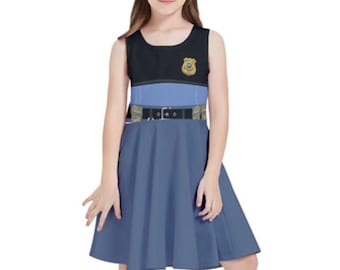 Vestido skater sin mangas inspirado en Judy para niños