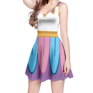 Women&#39;s Mrs. Potts  Inspired Sleeveless Flare Dress
