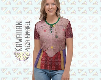 Op Sarah Sanderson geïnspireerd damesshirt met korte mouwen