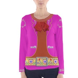 Women&#39;s Feliz Navidad Panchito Inspired Long Sleeve V-Neck Shirt