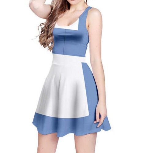 Town Belle Beauty and the Beast Inspired Sleeveless Dress Etsy