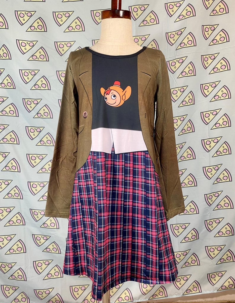 Kid's Margo Despicable Me Inspired Long Sleeve Dress afbeelding 2