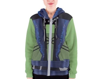 Unisex Gamora Inspired Zipper Hoodie