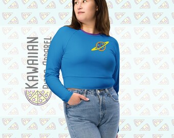 Alien Inspired Recycled long-sleeve crop top