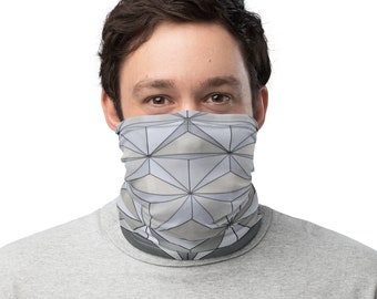 Epcot Spaceship Earth Inspired Neck Gaiter / Snood