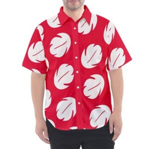 Unisex Lilo Inspired Short Sleeve Button Down Shirt