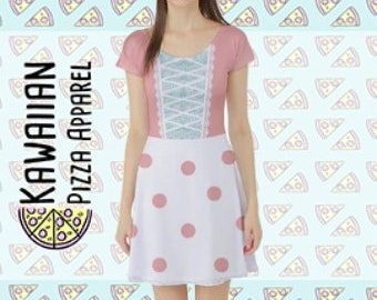 Bo Peep  Inspired Short Sleeve Skater Dress