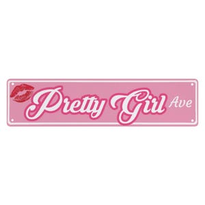 Pretty Girl Avenue Metal Street Sign 16&quot;x4&quot;