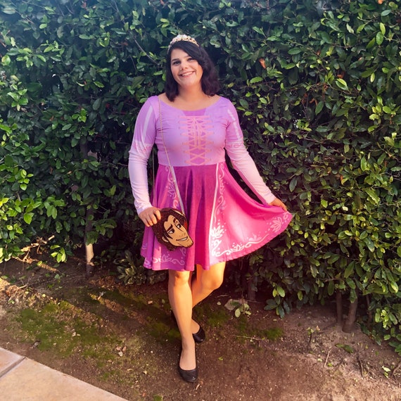 Rapunzel Inspired Long Sleeve Skater Dress Etsy UK