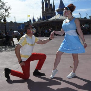 Women&#39;s Cinderella Inspired Sleeveless Flare Dress