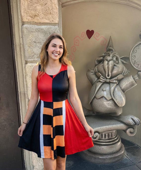 Queen of Hearts Inspired Skater Dress Xs