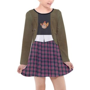 Kid's Margo Despicable Me Inspired Long Sleeve Dress afbeelding 4