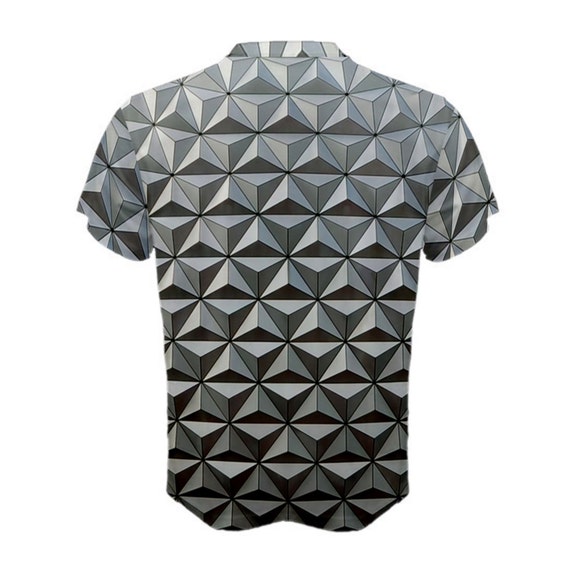 Epcot Spaceship Earth Mens Button Down Short Sleeve Shirt Epcot Spaceship Earth Mens Button Down Short Sleeve Shirt