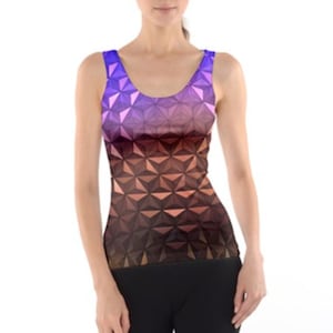 Women&#39;s Nighttime Epcot Spaceship Earth Inspired Tank Top
