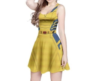 Vestido acampanado sin mangas inspirado en Logan para mujer