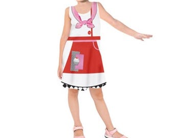 Kid's Chef Minnie Inspired Sleeveless Dress