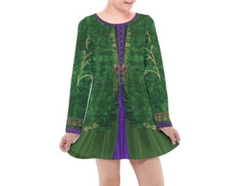 Kid's Winifred Sanderson Inspired Long Sleeve Dress