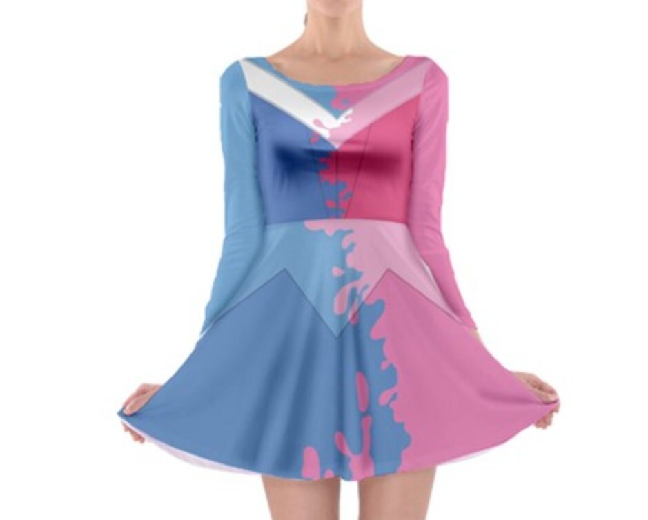sleeping beauty pink and blue dress