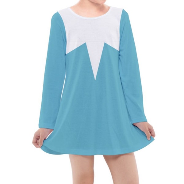 Kid's Frozone Inspired Long Sleeve Dress