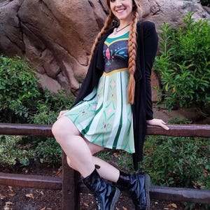 Women&#39;s Anna Coronation   Inspired Sleeveless Flare Dress