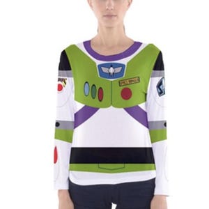 Women&#39;s Buzz Lightyear  Inspired Long Sleeve V-Neck Shirt