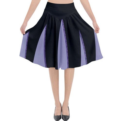 Ursula the Little Mermaid Inspired Flared Midi Skirt - Etsy