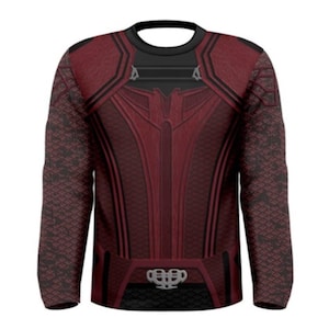 Camicia a maniche lunghe da uomo ispirata a Scarlet Witch
