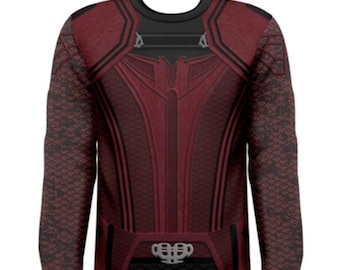 Men's Scarlet Witch Inspired Long Sleeve Shirt