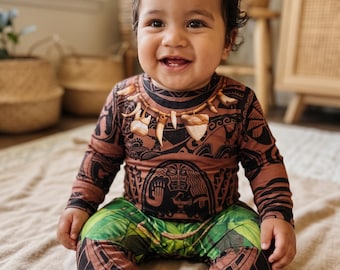 Maui Inspired Long Sleeve Baby Bodysuit
