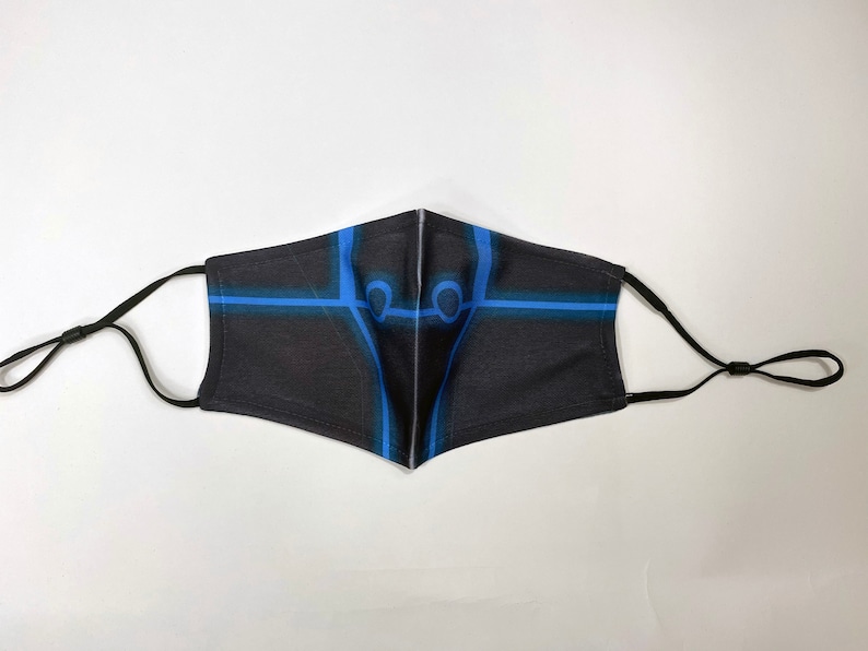Tron Legacy Inspired Fitted Face Mask With Filter Pocket Etsy