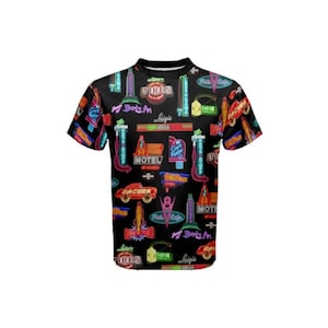 Men&#39;s Cars Land Neon Inspired ATHLETIC Shirt