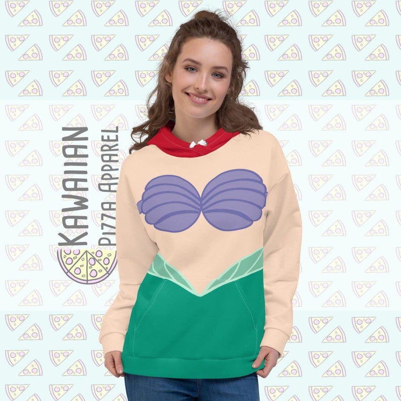ariel mermaid pullover hoodie