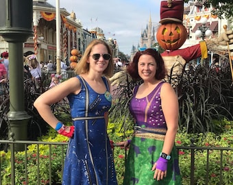 Vestido acampanado sin mangas inspirado en Evie para mujer