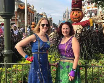 Vestido acampanado sin mangas inspirado en Mal para mujer