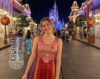 Op Sarah Sanderson geïnspireerde mouwloze flare-jurk dames