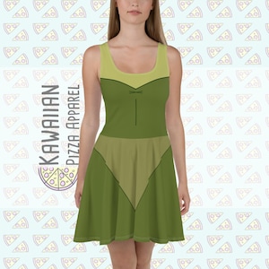 green emerald velvet dress Olive Green Velvet Long Sleeve Skater Fit N Flare Dress Medium main image 1