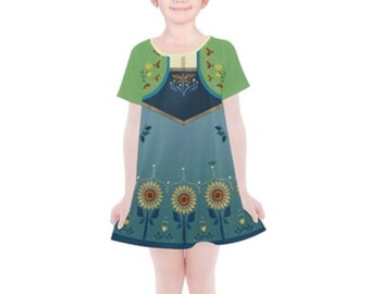 Kid's Anna Fever Inspired Short Sleeve Dress