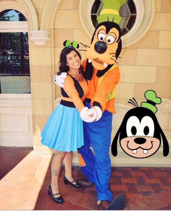 Goofy Inspired Long Sleeve Skater Dress Etsy
