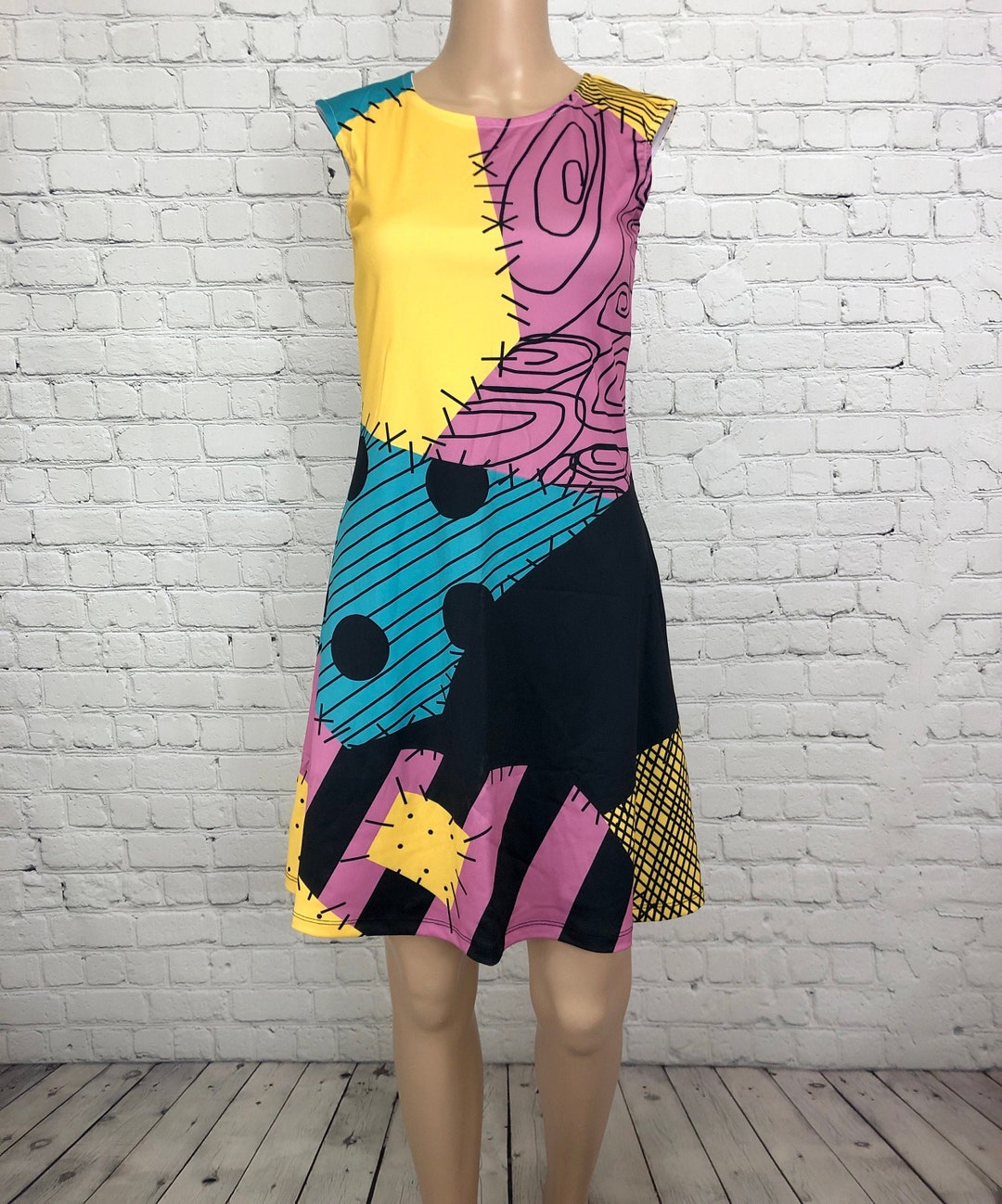 Sally Nightmare Before Christmas Inspired Cap Sleeve Midi Dress - Etsy