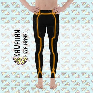 Men's Orange Tron Inspired Leggings