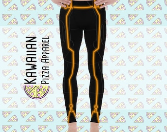 Men's Orange Tron Inspired Leggings