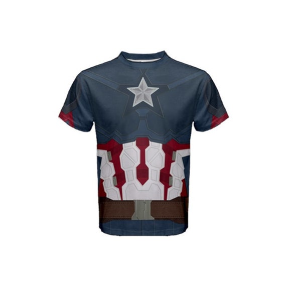 Men s Captain America Inspired Shirt Etsy