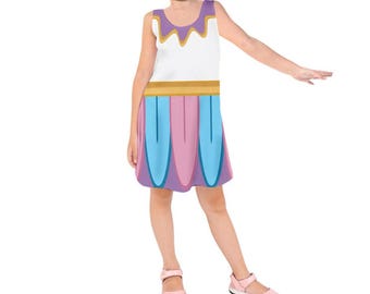 Kid's Mrs. Potts  Inspired Sleeveless Dress