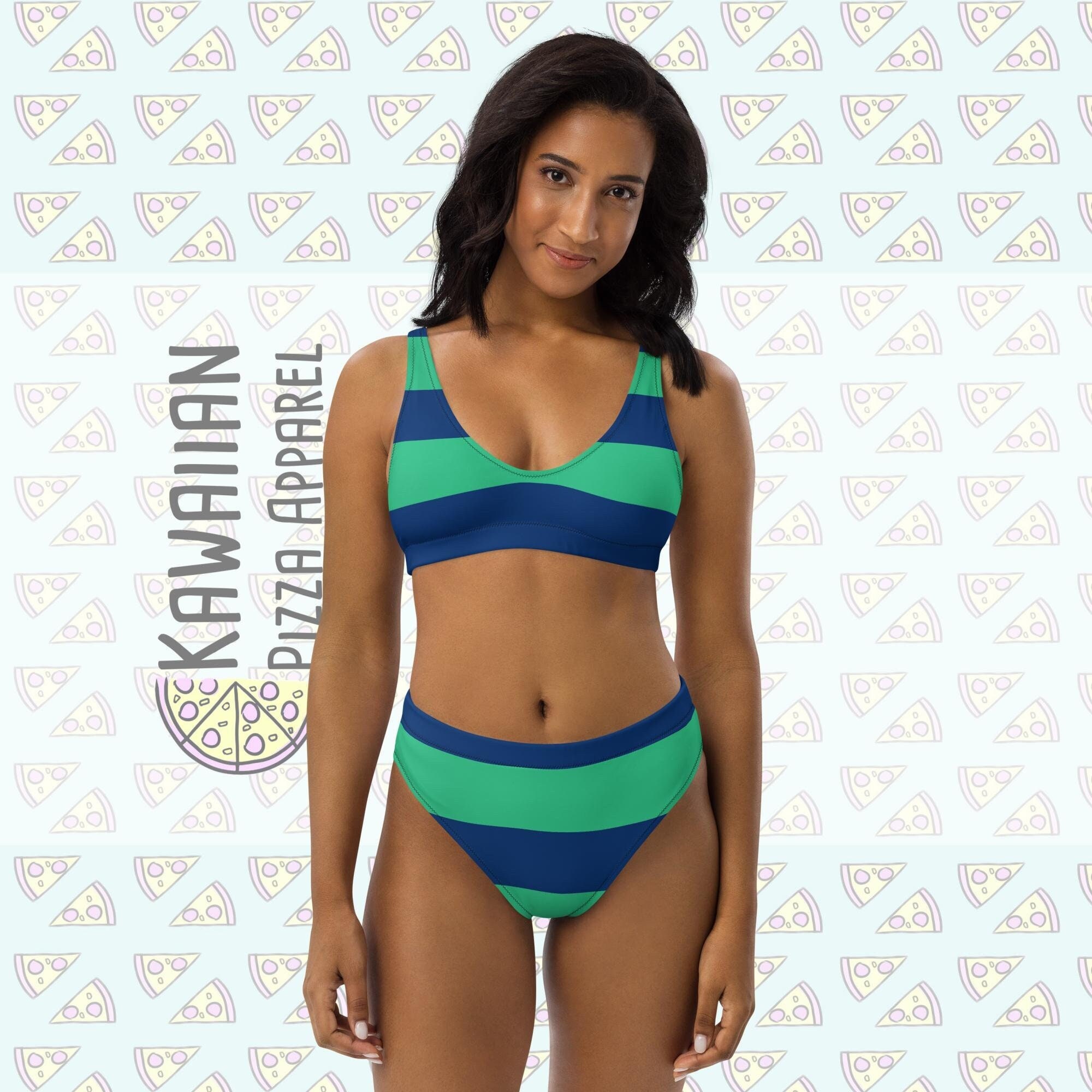 RUSH ORDER Nani Inspired Recycled High waisted Bikini Etsy